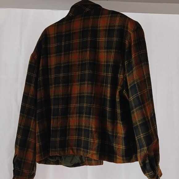 Bianca Nygard Wool Plaid Vintage Blazer Jacket Shoulder Pads Made in Canada - Picture 2 of 9